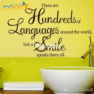 A Smile is Enough Wall Quote Sticker
